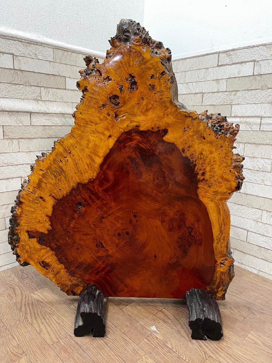 希少 花梨 瘤 コブ 瘤杢 玉杢 泡杢 輪切り 一枚板 天然木 衝立