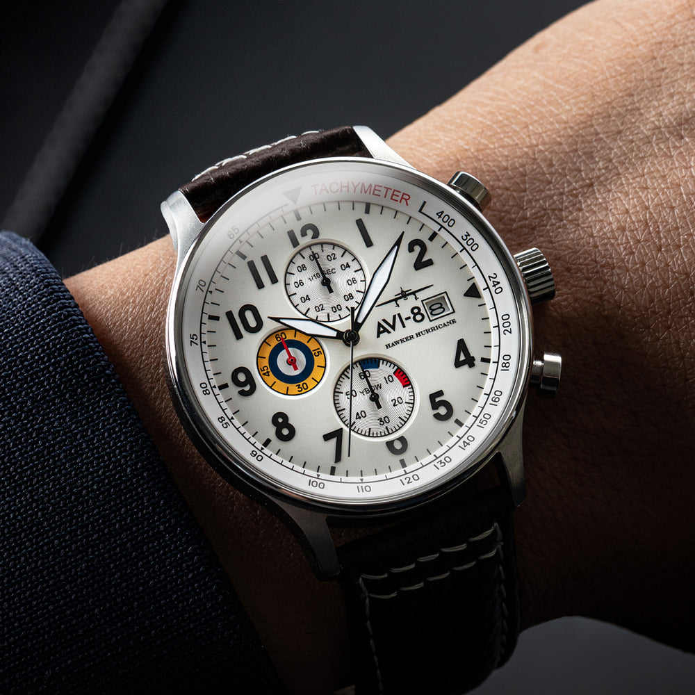 Classic White | Hawker Hurricane Classic Chronograph – AVI-8