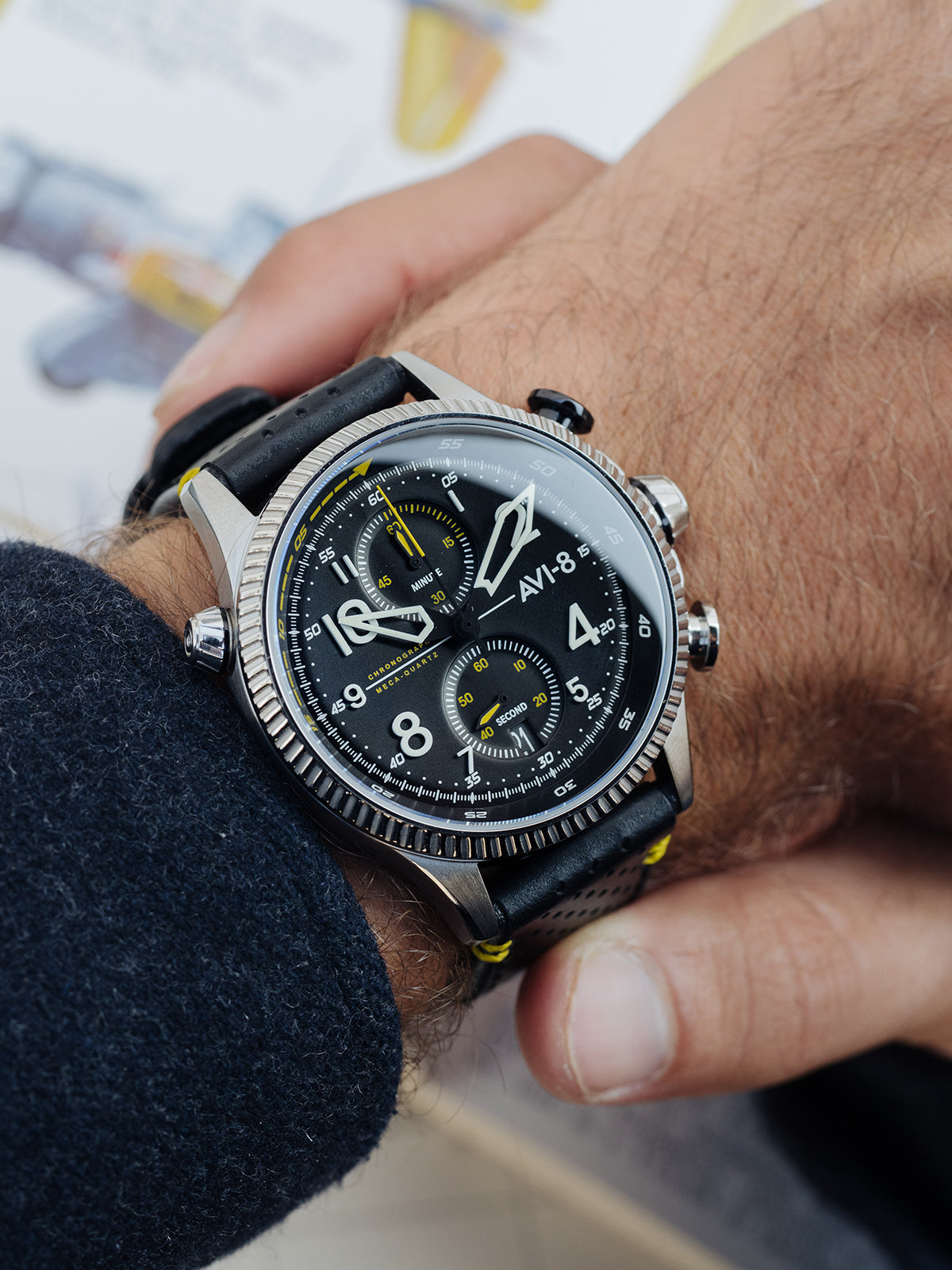 Halton | Hawker Hunter Duke Meca-quartz Chronograph – AVI-8 Timepieces