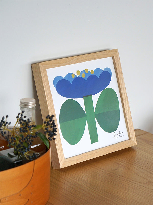 アートフレーム M ナチュラル イオクサツキ 青い花 | AXCIS ONLINE