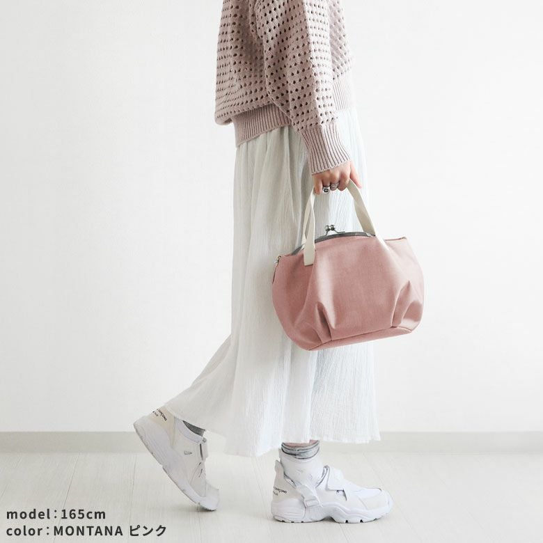 在庫商品】がま口バルーントートバッグ【Sarei コーデュラ(R) re/cor