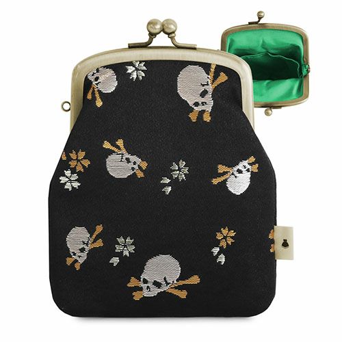 在庫商品】がま口シガレットケース【ドクロ金襴】 [M便 1/4] | がま口