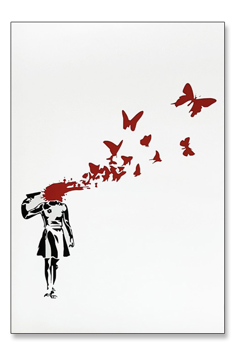 バンクシー「The World of Banksy Flower Thrower（フラワースロワー