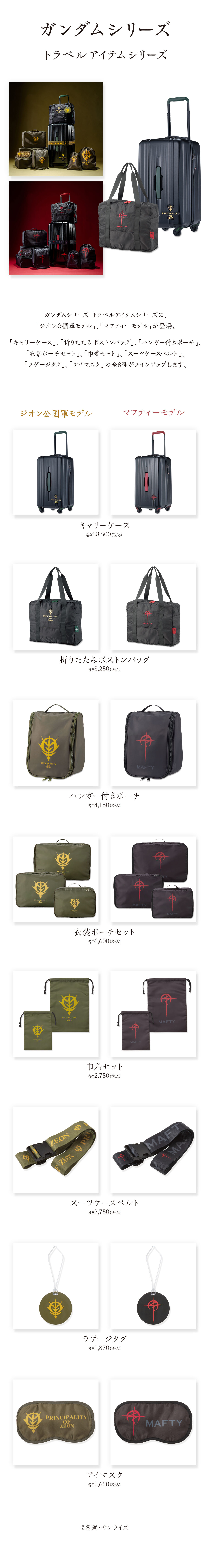 機動戦士ガンダム トラベルアイテムシリーズ スーツケースベルト