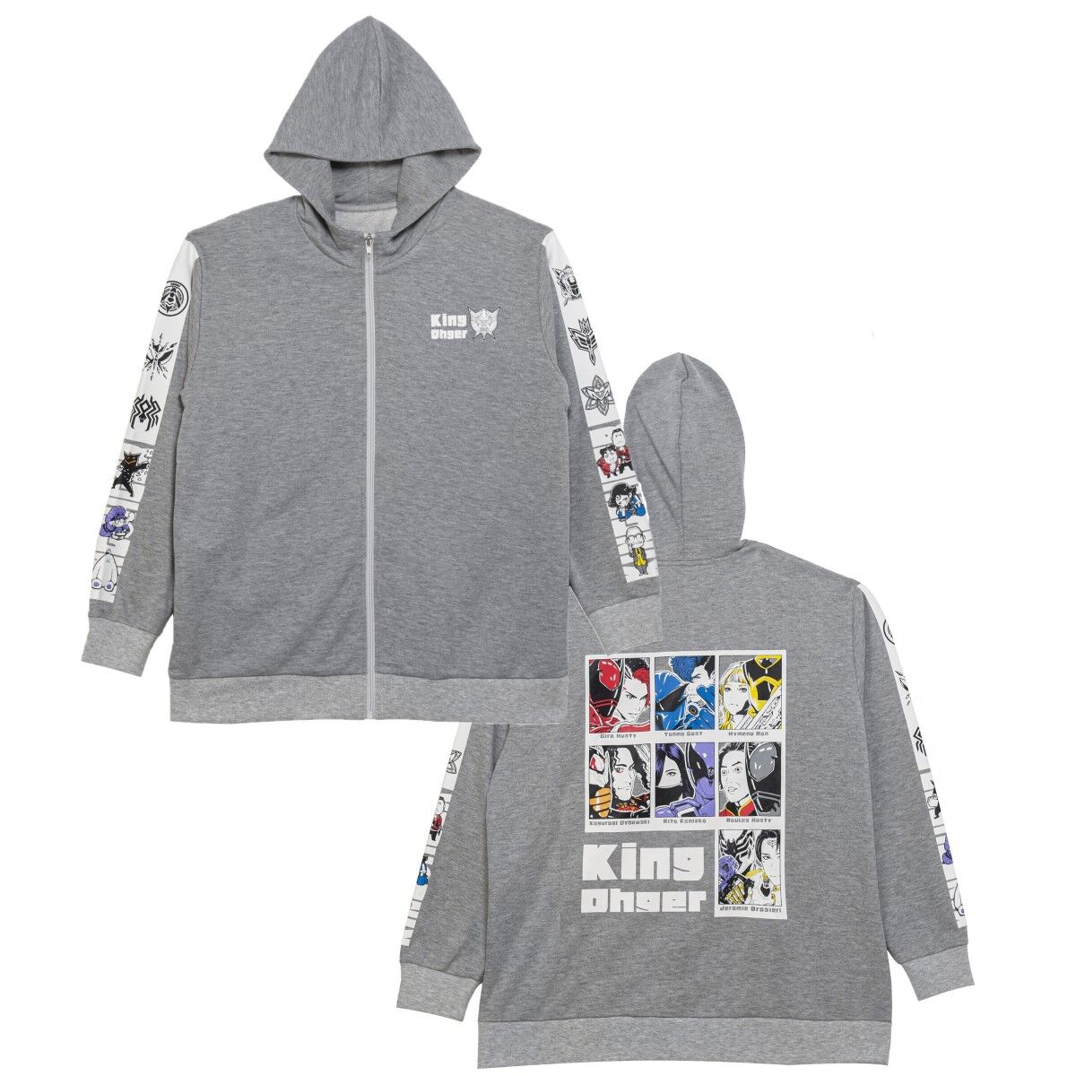 王様戦隊キングオージャー オフィシャル パーカー 杢グレー | 王様戦隊