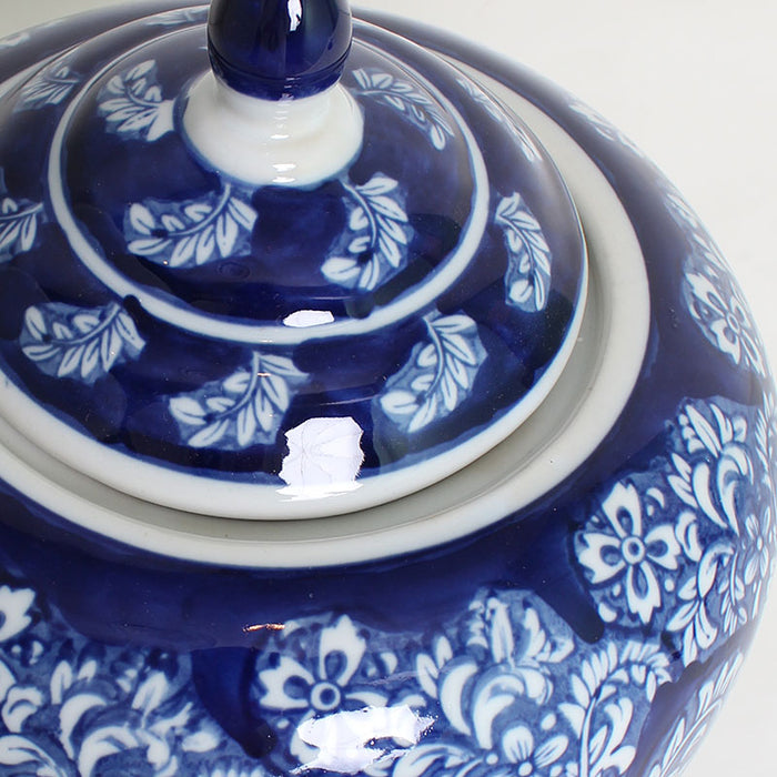 シノワズリの蓋付き 飾り壺 | ホームインテリア萬里