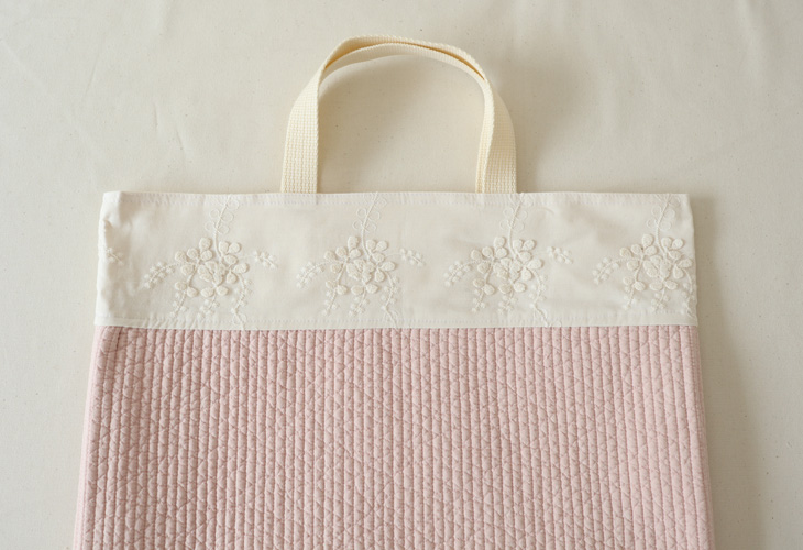 名入れ】レッスンバッグ 2color フラワーエンブロイダリー