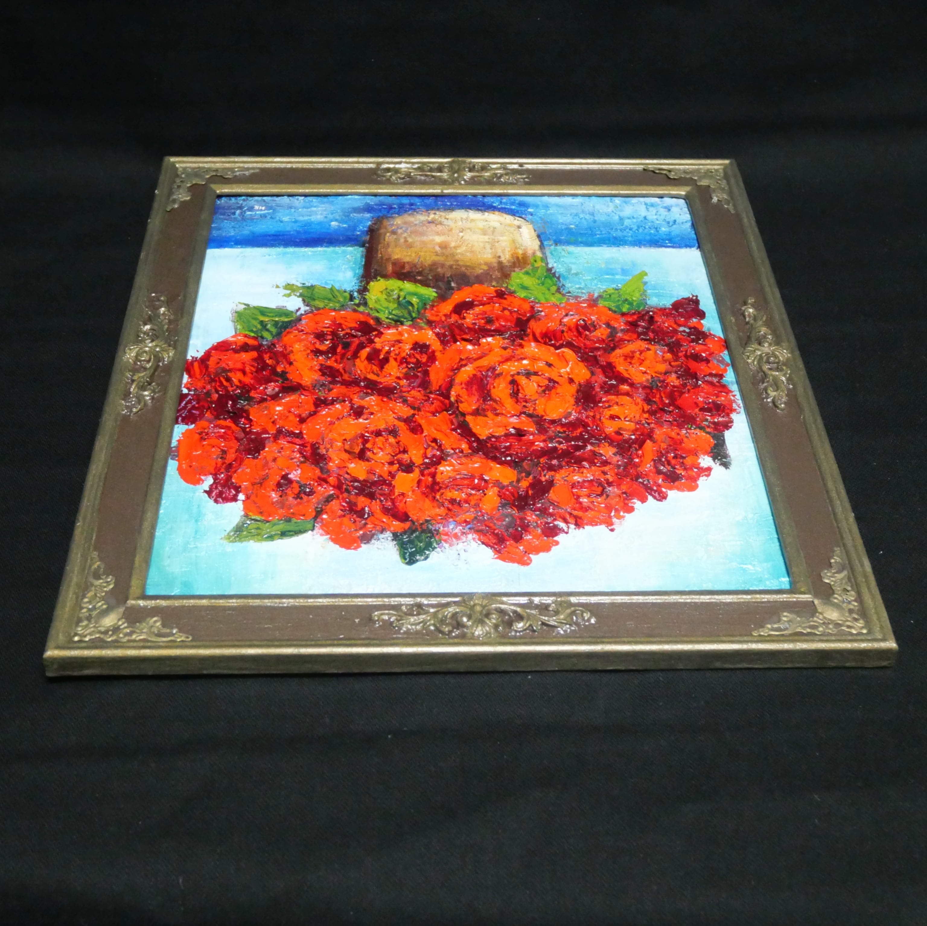 油絵 油彩 油彩画 絵 絵画【赤い薔薇】 | HIROSHI1990