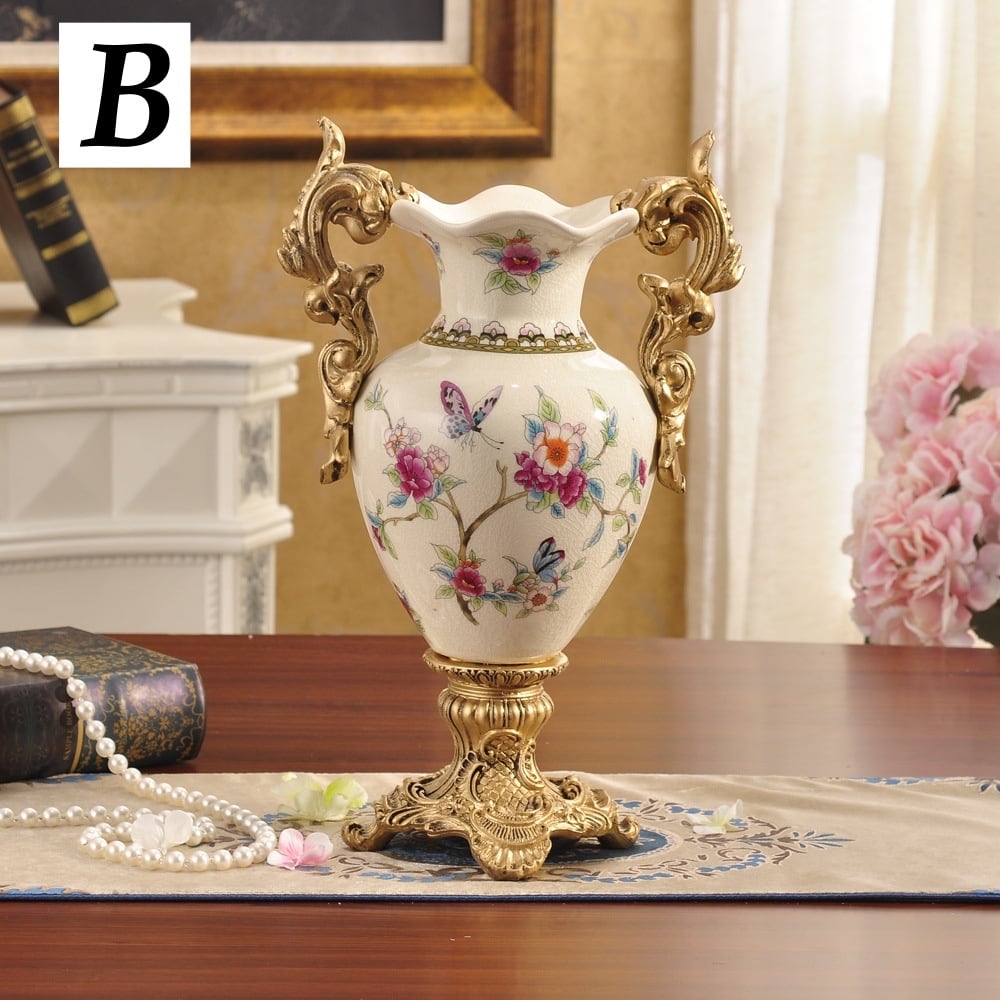 花瓶 フラワーベース 大型 高さ 43cm おしゃれ クラックル ドライ