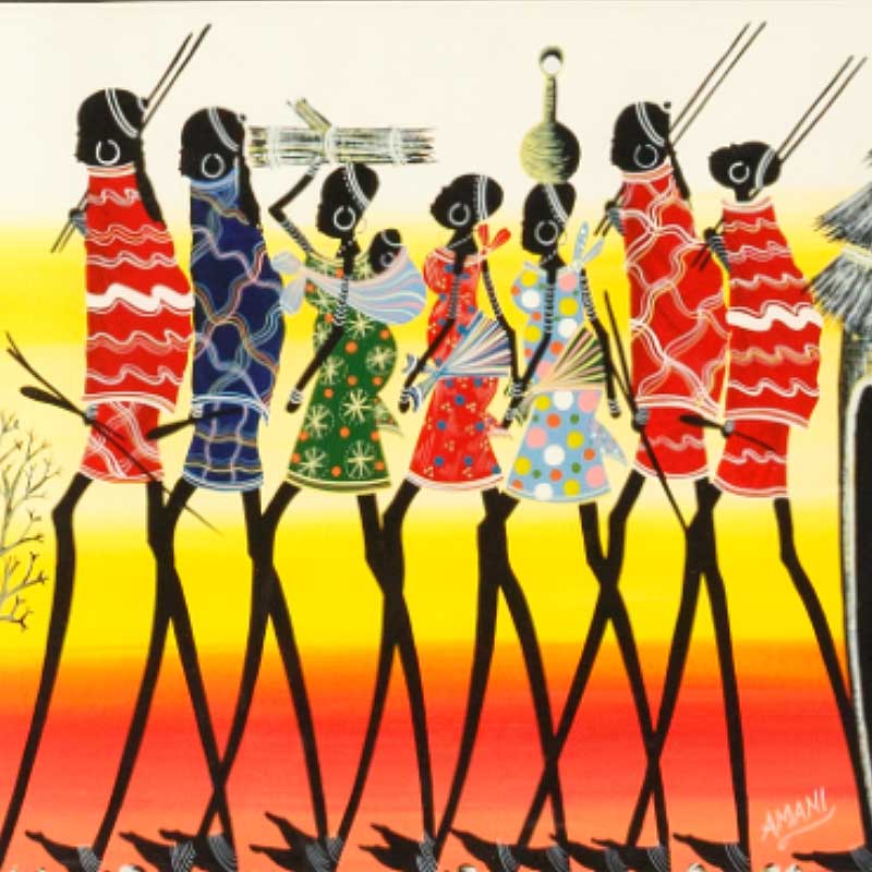 アフリカンアート30 / 7人のレディ | ボー・デコール オンラインショップ