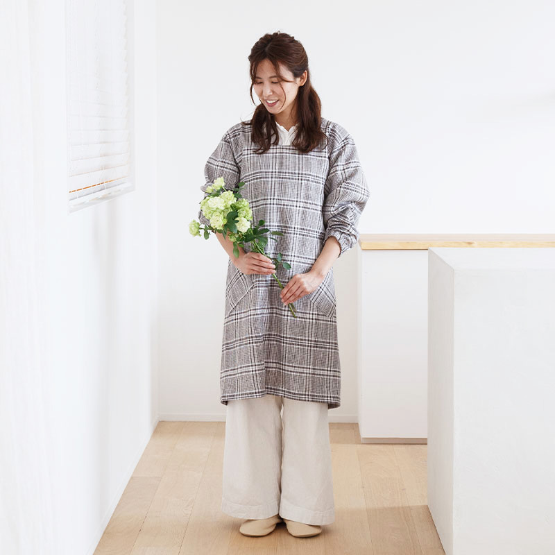 上質リネンのかっぽう着Ⅱ | ボー・デコール オンラインショップ