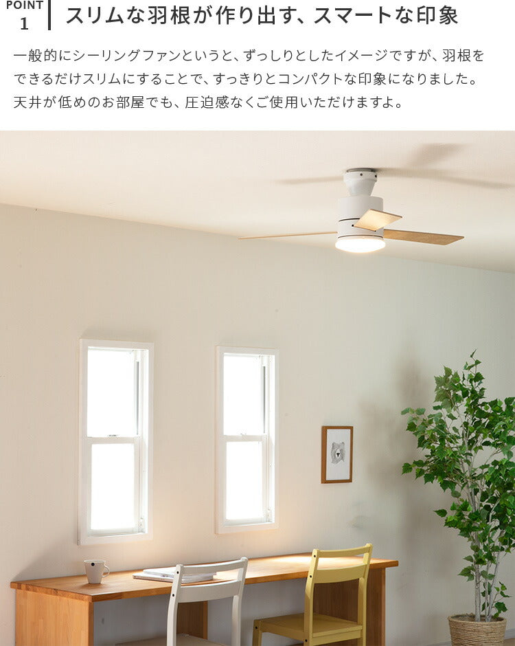 LEDシーリングファンライト バズー シーリングファンライトファン 3