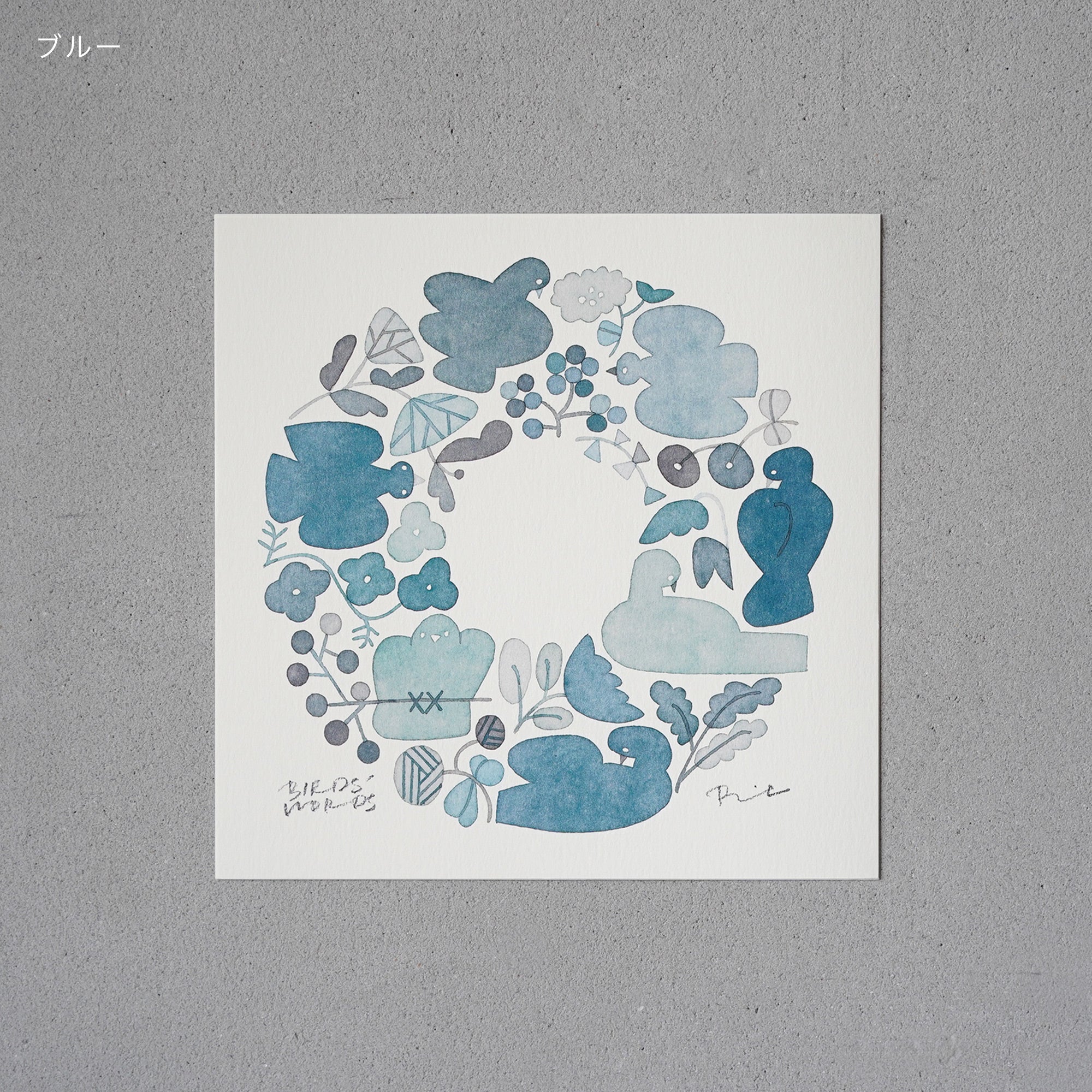 ポスター 15cm / WREATH [MONOCOLOR] – BIRDS' WORDS