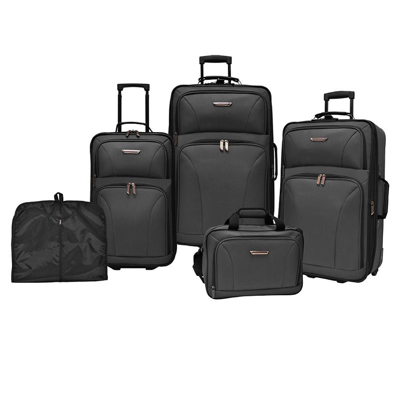 5pc Traveler's Choice Versatile Luggage Set - Black | BJ's