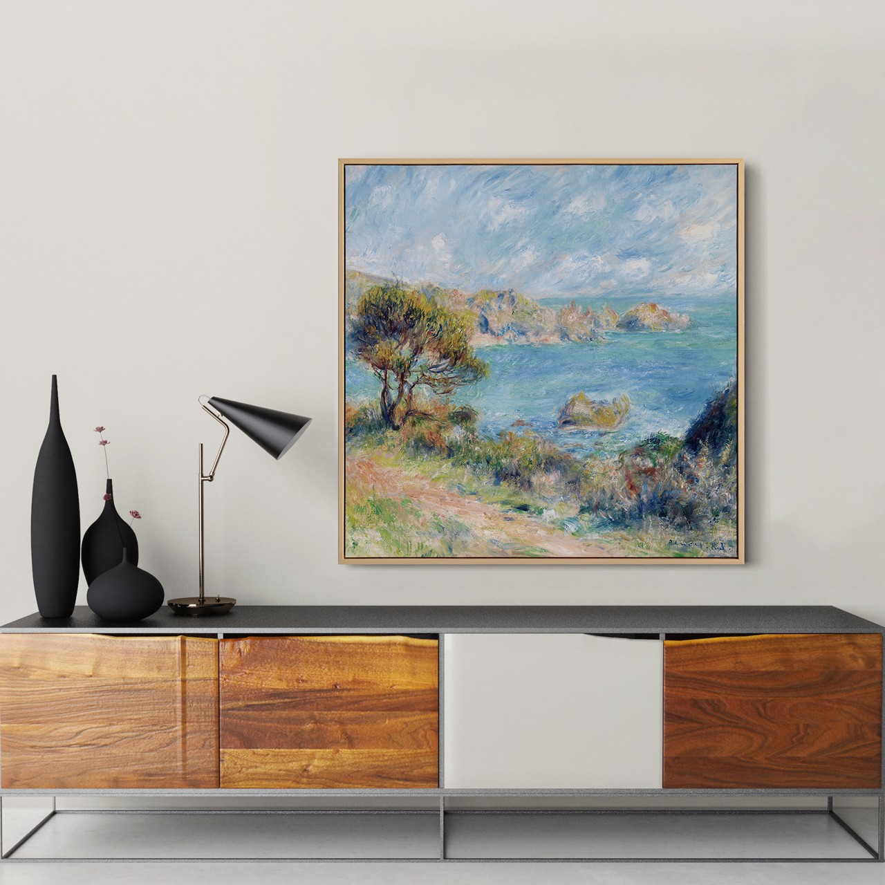 ピエール＝オーギュスト・ルノワール《ガーンジーの風景》（スクエア）