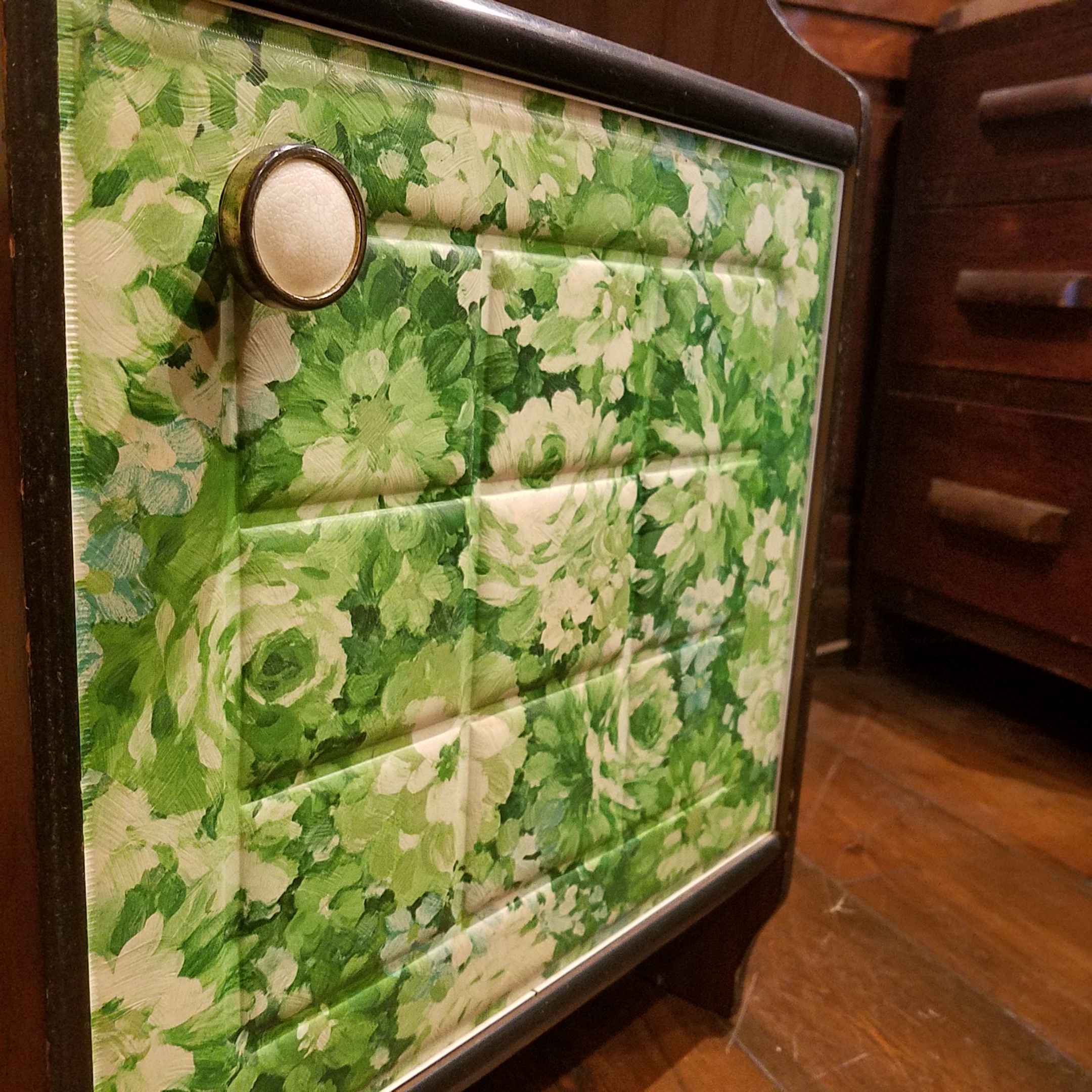 昭和レトロな花柄の電話台 - [Sold Out]過去の販売商品