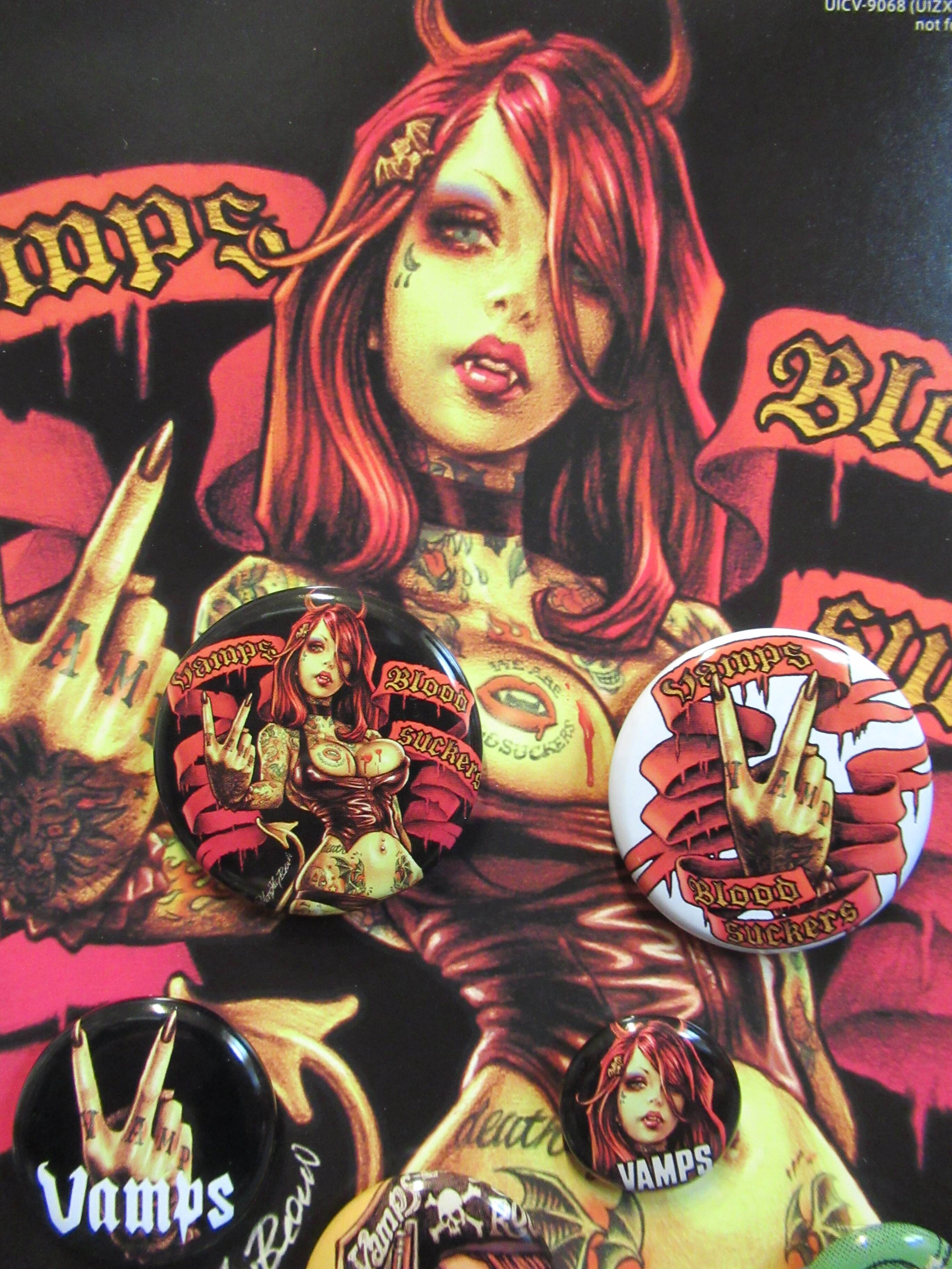 Rockin' Jelly Bean VAMPS BLOODSUCKERS 缶バッチセット | Papa's