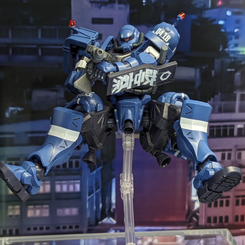 HG 1/144 軍警ザクの塗装完成見本を展示、GUNDAM NEXT FUTURE -FINAL