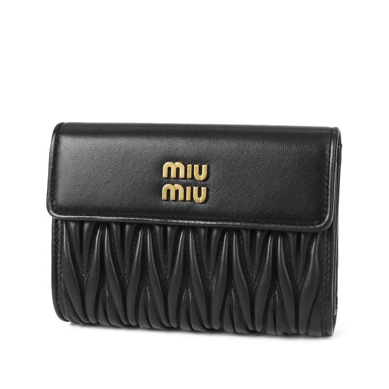 Brandol / MIU MIU ミュウミュウ 折り財布 キルティング レザー