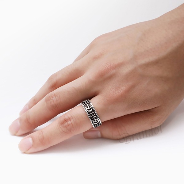 Brandol / GUCCI グッチ リング ダブルG シルバーリング 11号 551899