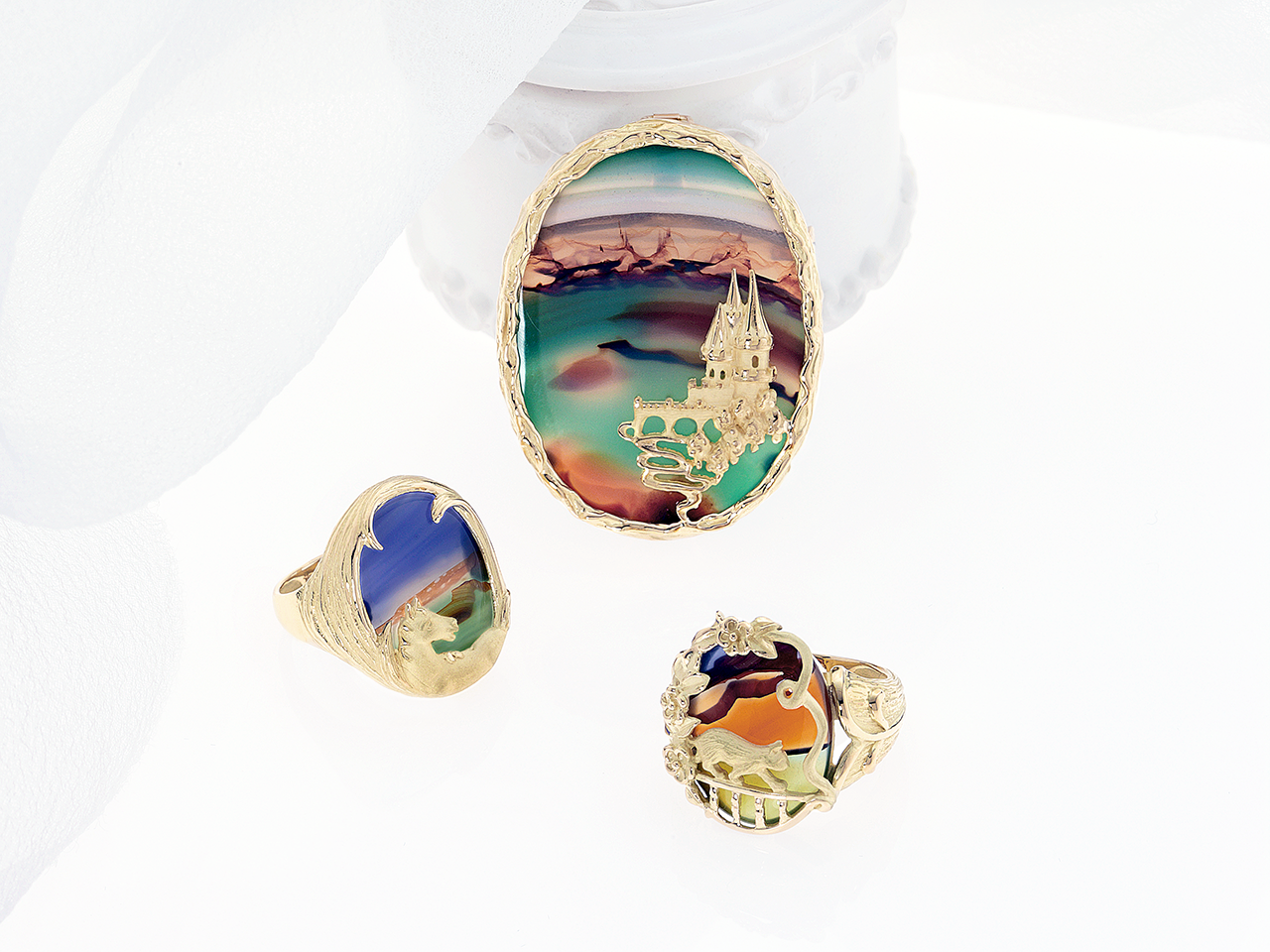 まるで絵画のようなmimaのピクチャーメノー。めのう（アゲート）を主役