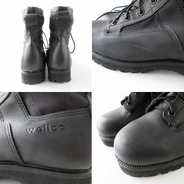 新品/USA製/実物/米軍/wellco/コンバットブーツ/黒【10.5R/28.5cm