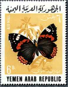 イエメンアラブ共和国の蝶蛾切手