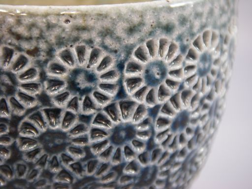 一の瀬焼・丸田窯 塩釉印花湯呑 | 暮らしの和食器・陶器「陶空間いち」