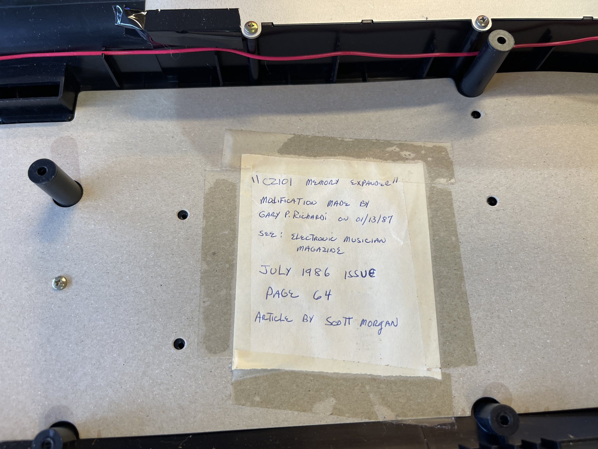 Vintage Synth Service Note #casio #synthesizer « Adafruit