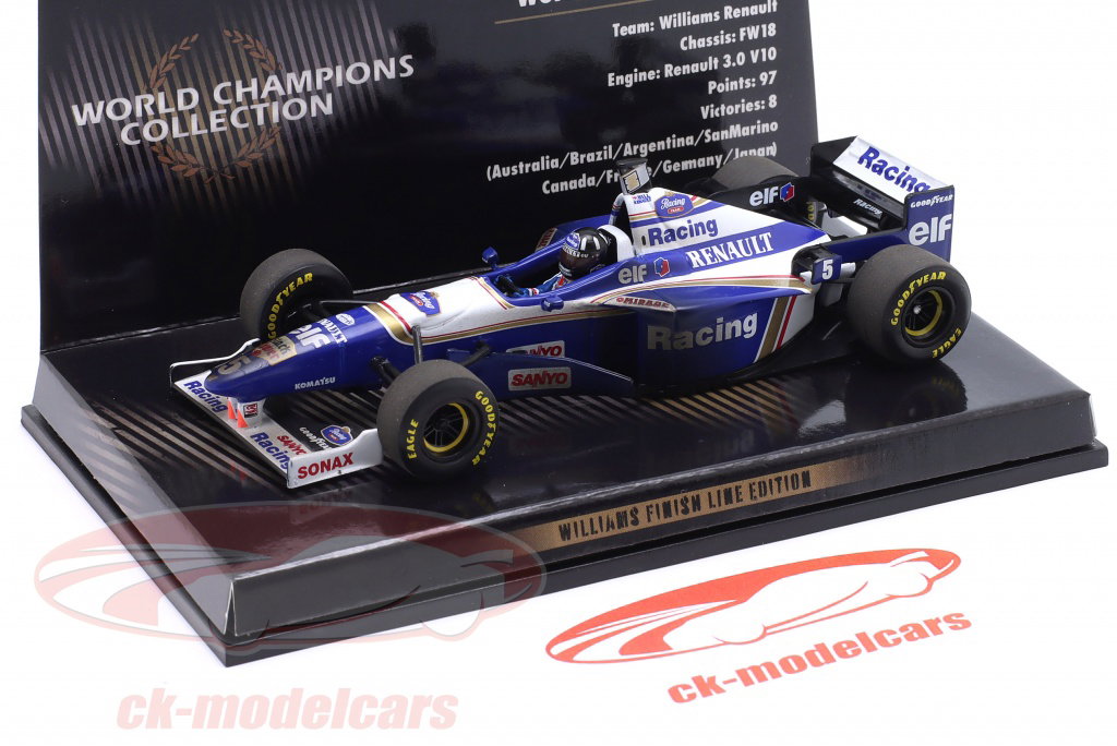 Minichamps 1:43 D. Hill Williams FW18 Dirty Version #5 方式 1 世界
