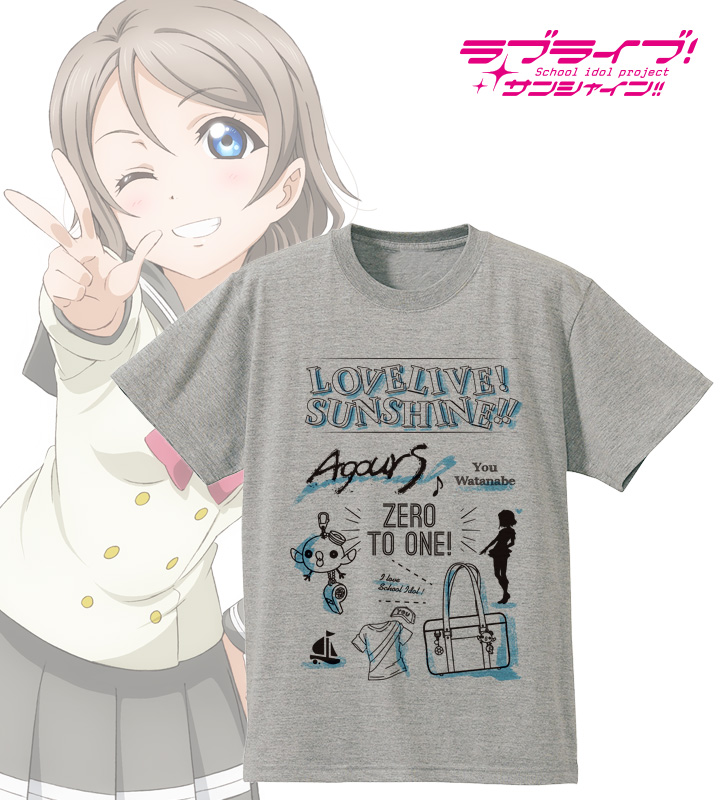 ラブライブ！サンシャイン!! - ラインアートTシャツ（渡辺 曜