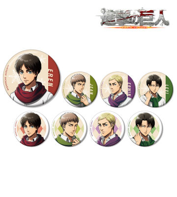 TVアニメ『進撃の巨人』 - ハンジ&リヴァイ 場面写ホログラム缶バッジ3