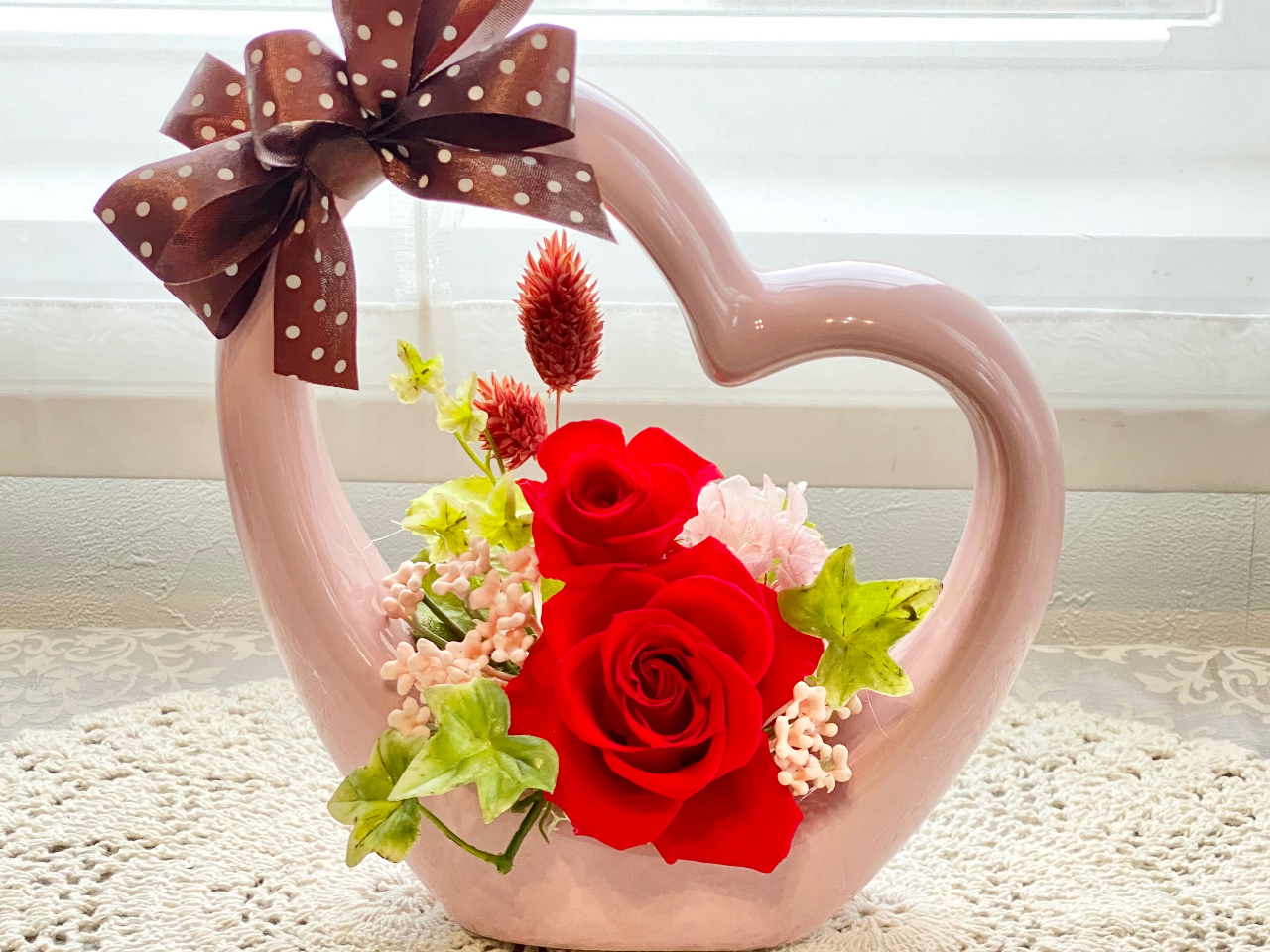 オープンハート【プリザーブドフラワー】/アトリエブルーミング