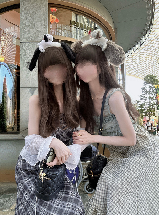 チェック柄ラッフルフリルロングスカート[on351] | レディース