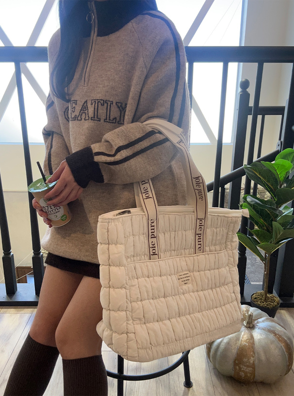 キルティングロゴハンドルトートバッグ[tr702] | レディース