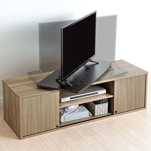 テレビ台（回転・ターンテーブル・大型・薄型・四角・木製・卓上・手動