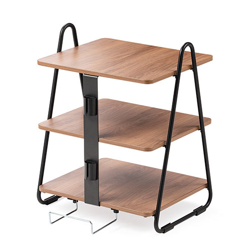 オーディオラック（3段・木製・コンパクト・AV・ゲーム機・ボード