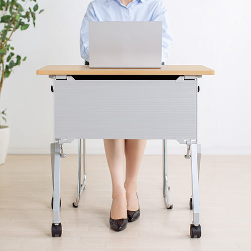 折りたたみテーブル 学習塾机 テレワーク向け 幅75cm 奥行45cm