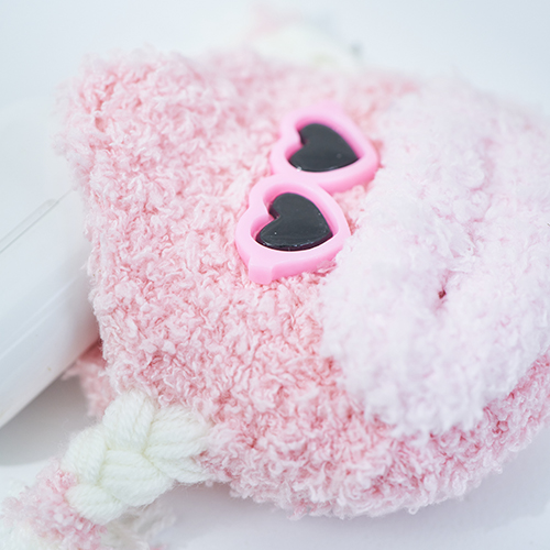 マカロニエッジ（macaroni edge） もこもこモンスターポーチ ピンク