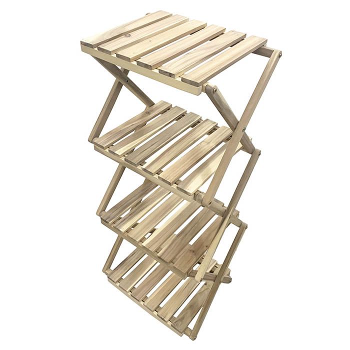 アカシア木製4段ラック K-34の通販｜ラック｜キャリー・収納・ラック