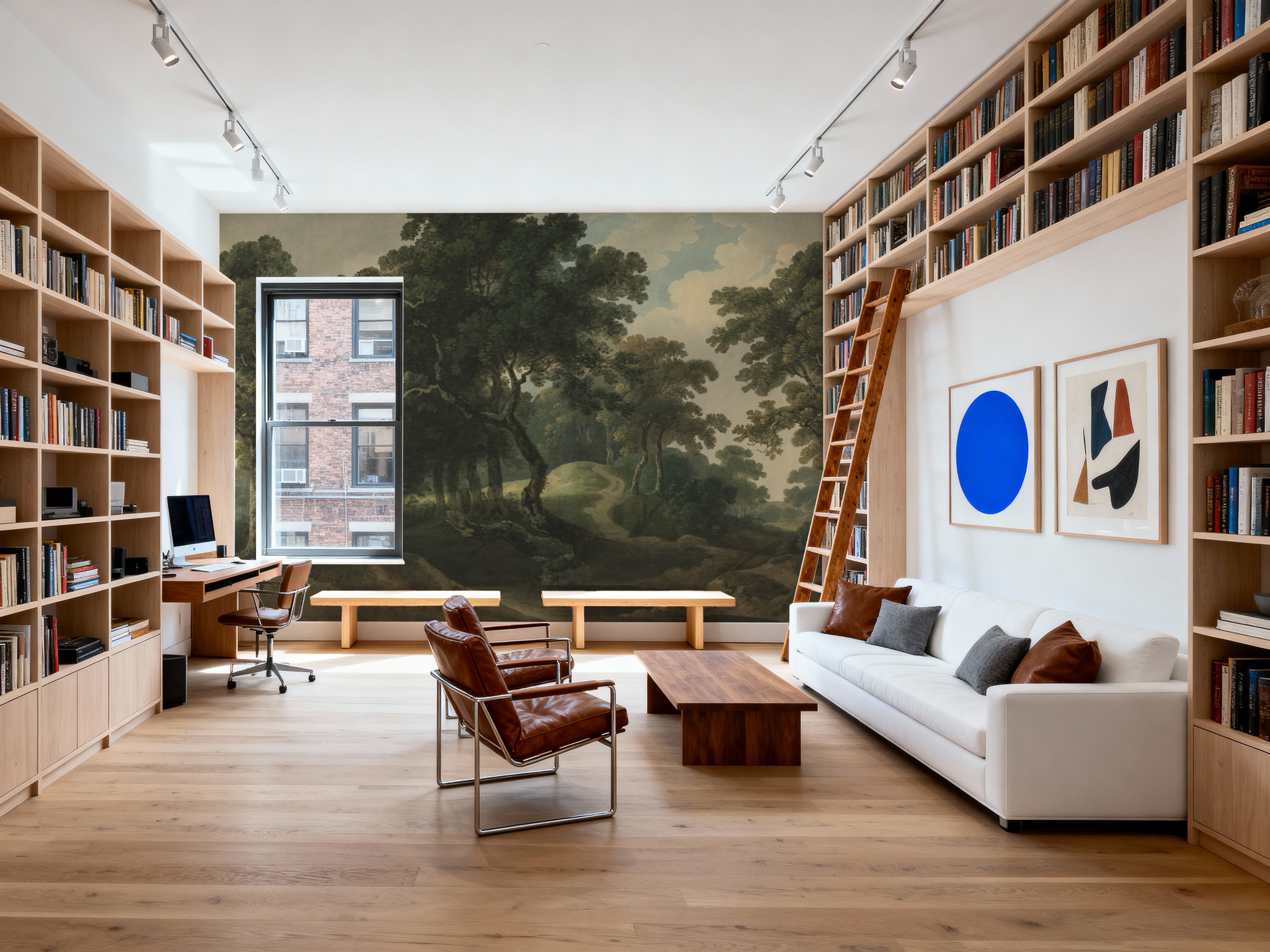 Historic Lands, Forest Green wallpaper mural ➡ 100% PVC-free and