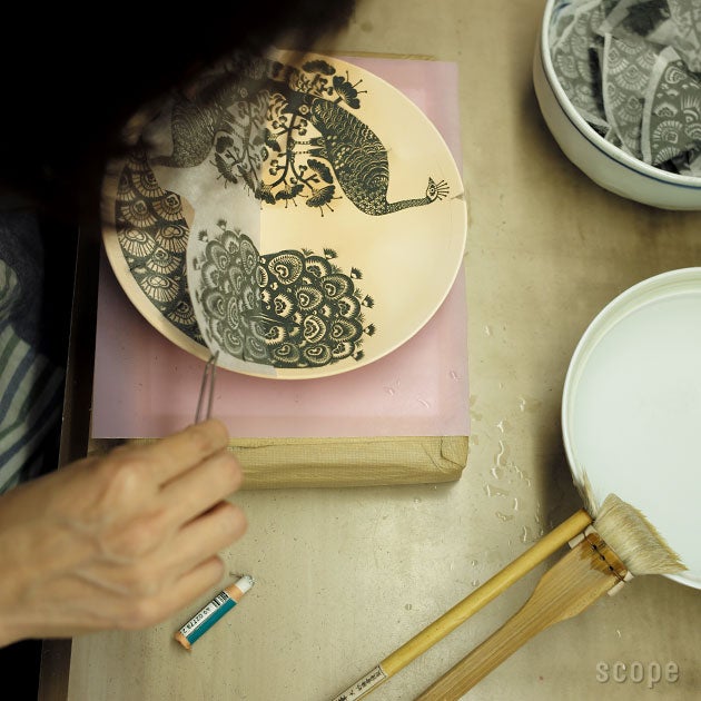 六寸皿 印判鳥獣五画 | SCOPE (スコープ)