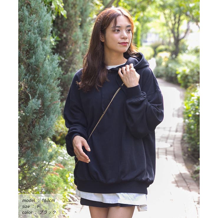 裏毛ビッグパーカー 裏毛 トップス[品番：ADEW0000251]｜ad thie