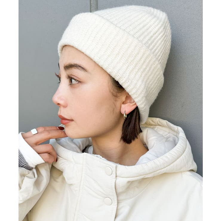 リブ編み ニット帽 ビーニー[品番：AZ000004515]｜andme（アンドミー