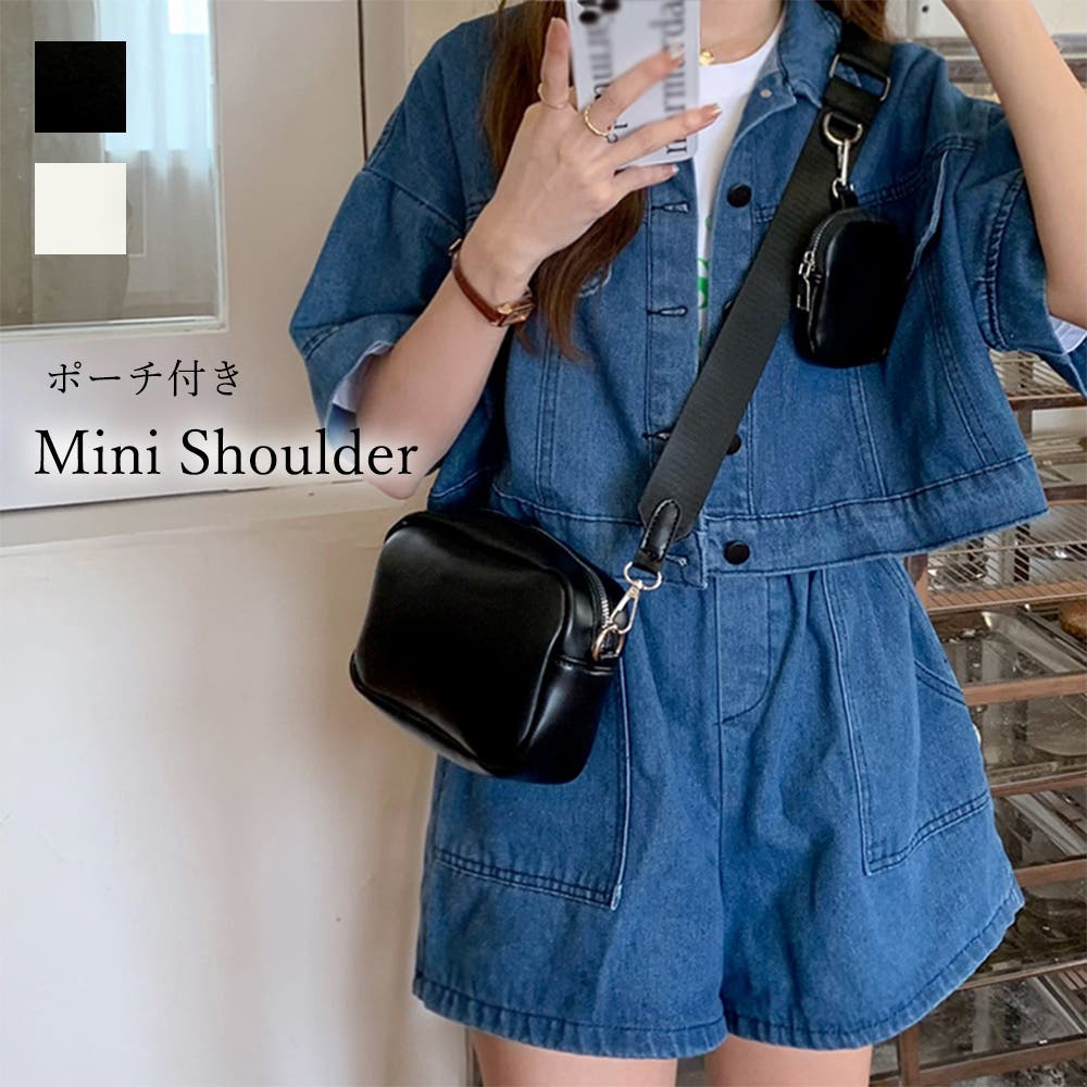 ポーチ付きショルダーバッグ ポシェット オフィスカジュアル[品番