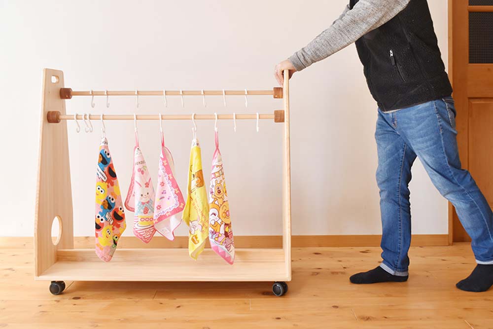 保育園・幼稚園ではマストアイテム！たくさんのタオルをかけられます