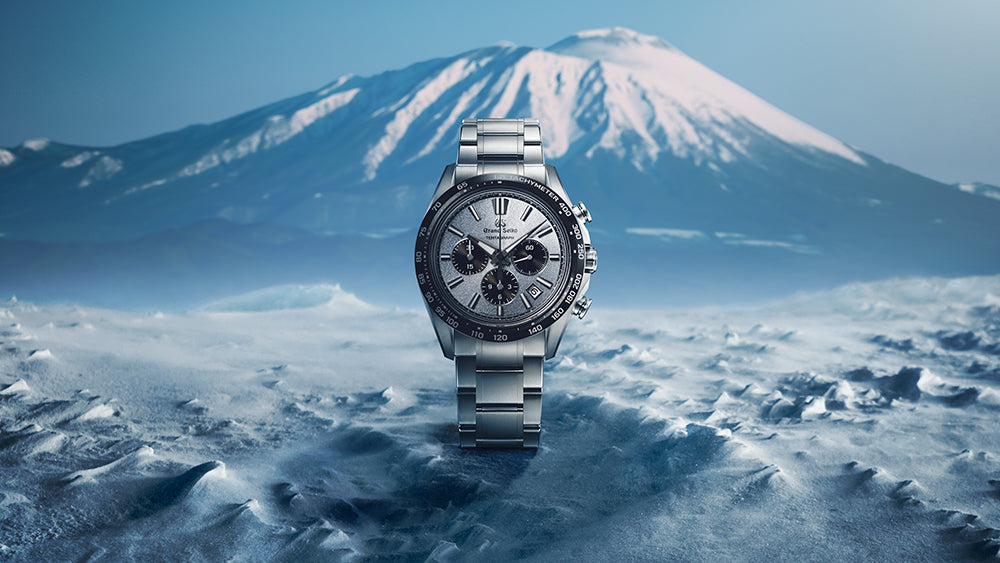 勇壮な冬の岩手山の存在感をダイヤルに表現したSLGC007、岩手県の県花