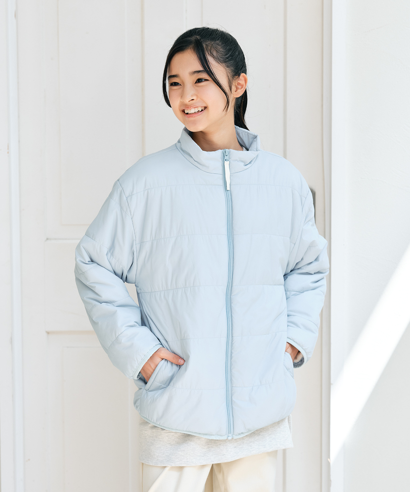 洗濯機で洗えてお手入れがラク】スタンドネック裏ボア中綿ジャケット