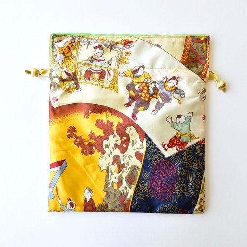 SCF KINCHAKU (M) / スカーフ巾着 (M) - ショップ Chicolatte