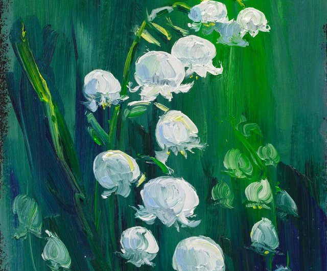 送料無料 10%OFF】ロシア スズラン 絵画 フローラル オリジナルアート